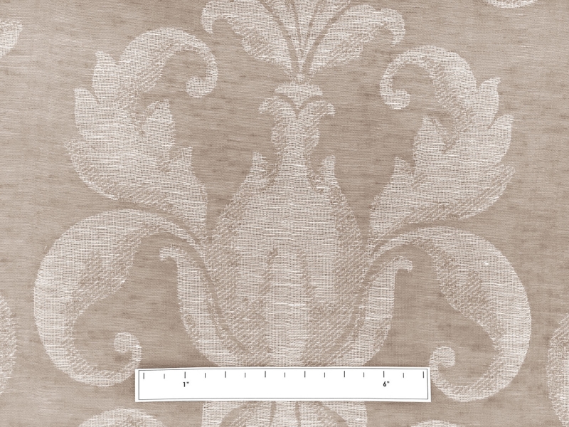 Poly Linen Double Gauze Filigree Damask in Blush2