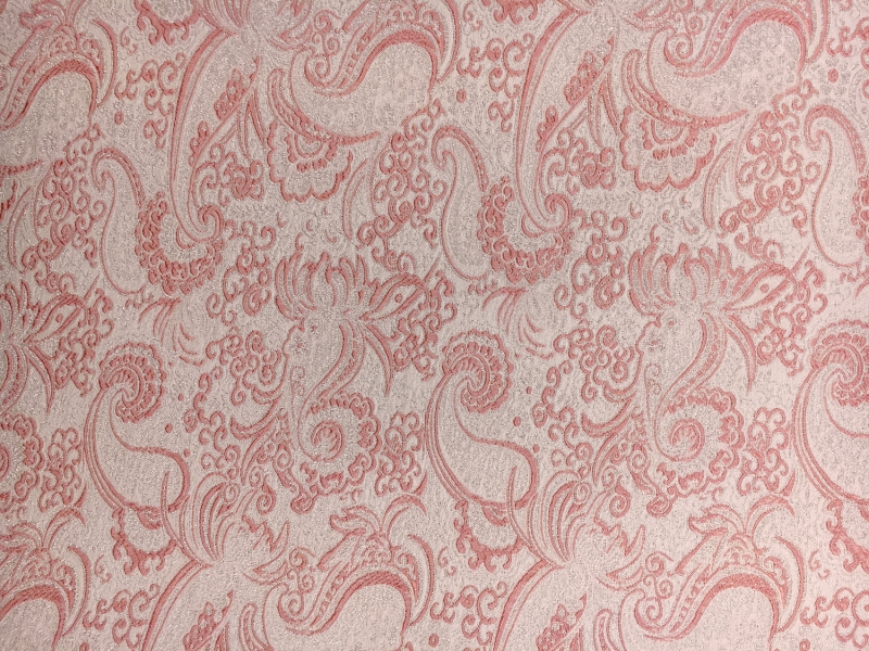 Polyester and Viscose Blend Metallic Paisley Brocade0