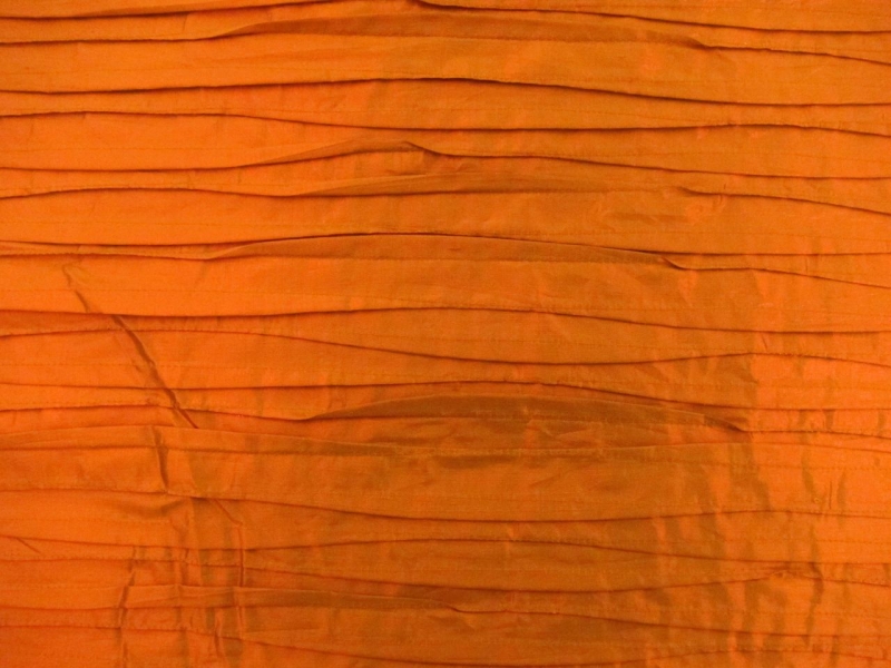 Metallic Tucked Silk Shantung0