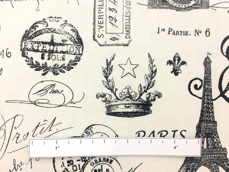 Cotton Canvas Parisian Print1