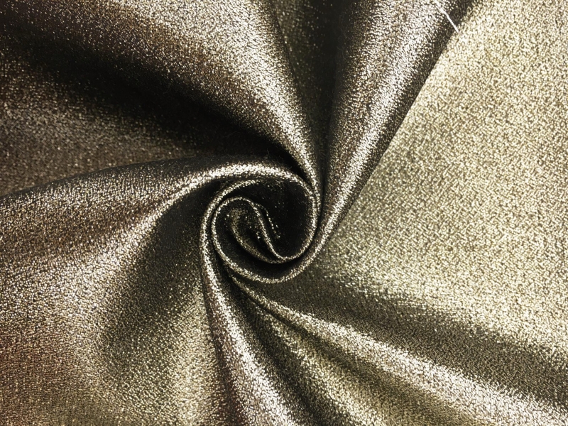 Polyester and Cotton Blend Lamé in Antique Silver0