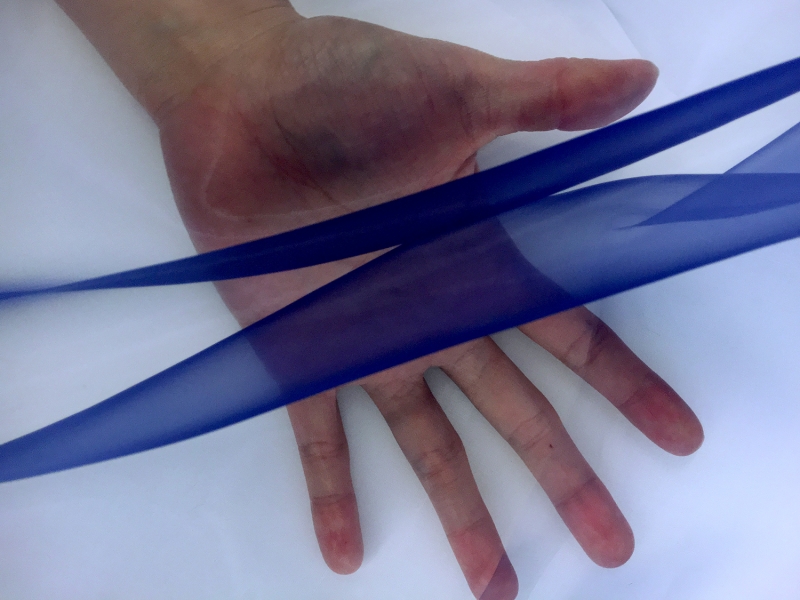 Japanese Polyester Extra Fine Organza in Light Navy1