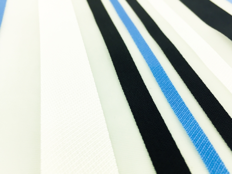 Viscose Blend Striped Organza2