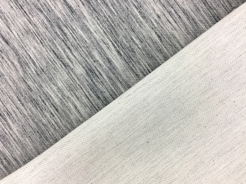 Doubleface Stretch Cotton Twill in Heather Graphite0