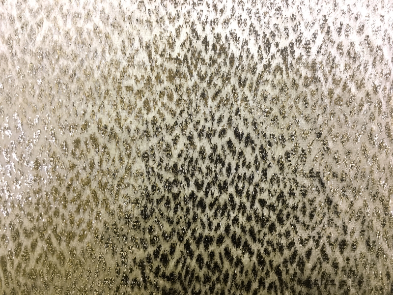 Silk Lurex Panne Velvet With Animal Print in Champagne0