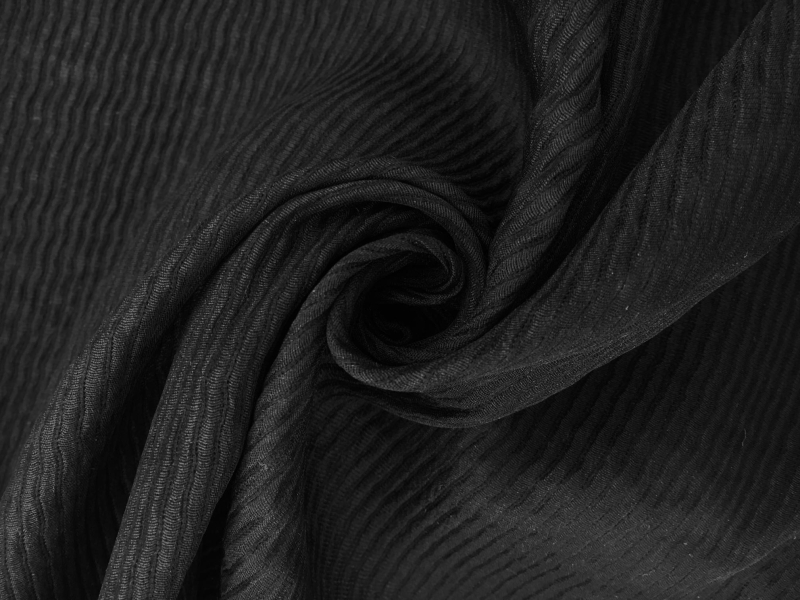 Silk and Nylon Blend Organza Plissé0