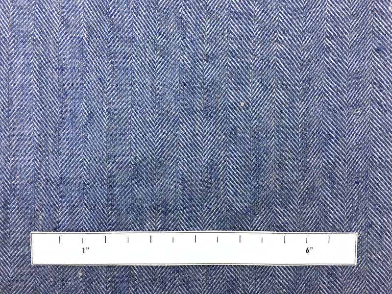 Linen Herringbone in Blue1
