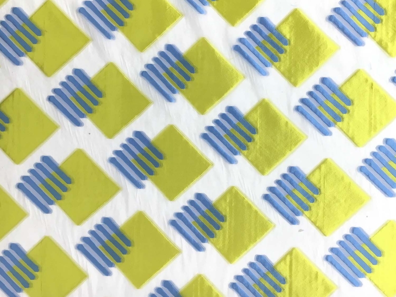 Fil Coupé Organza with Geometric Shapes0