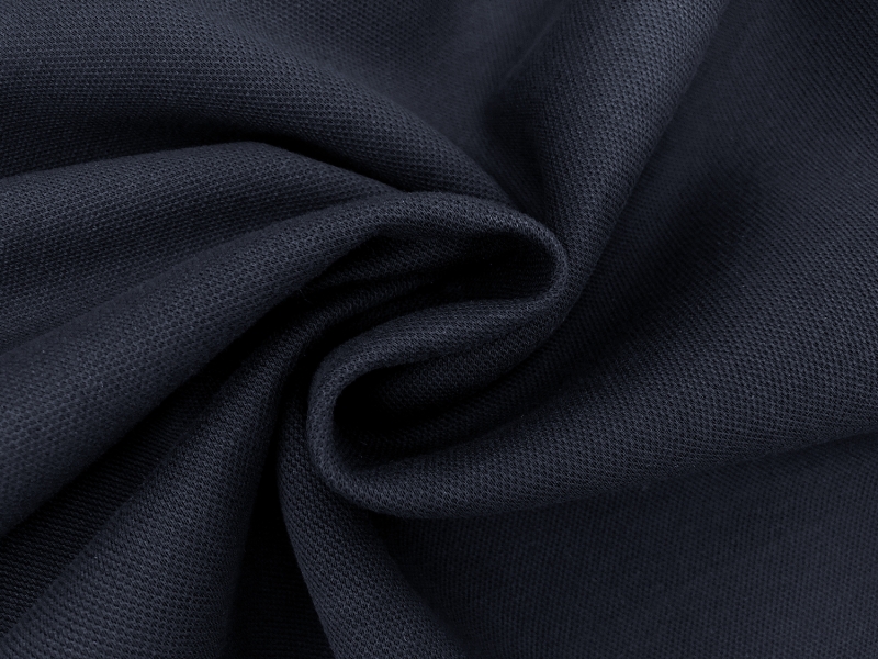 Japanese Cotton Blend Heavy Pique Knit in Navy1