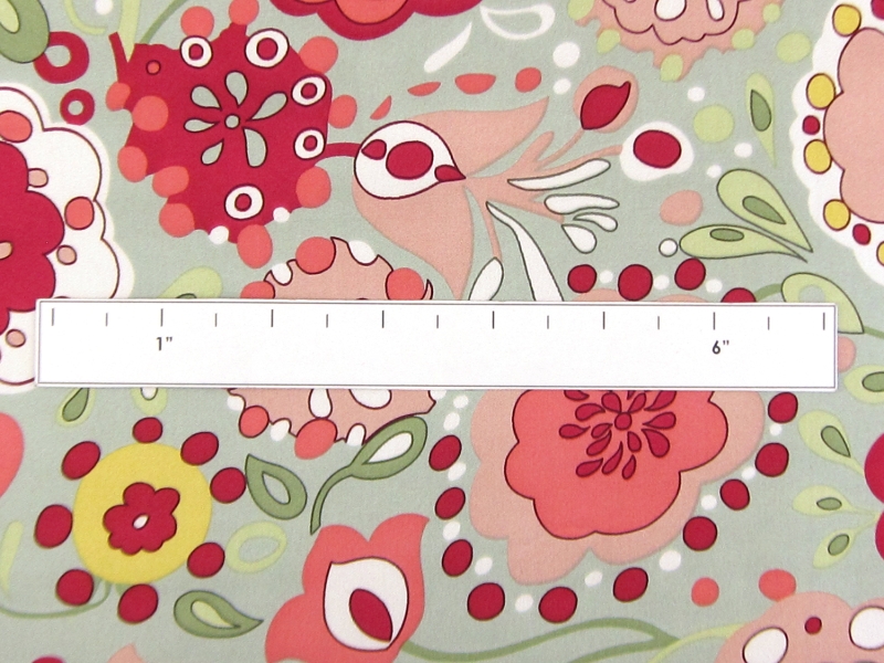 Printed Silk Charmeuse with Illustrated Florals Motifs1
