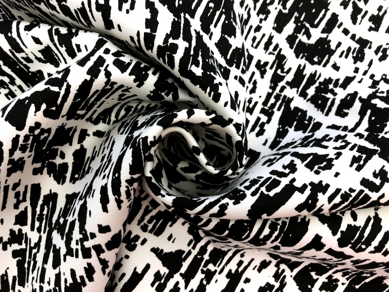 Designer Black and White Cotton Heavy Sateen Print1