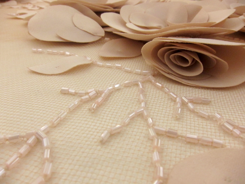 Flower Appliqué on Tulle Panel2