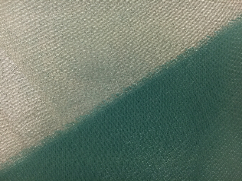 Microfiber Silver Metallic Chiffon in Teal2