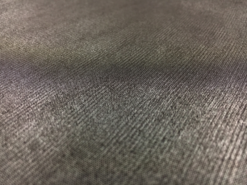 Microfiber Silver Metallic Chiffon in Espresso 1