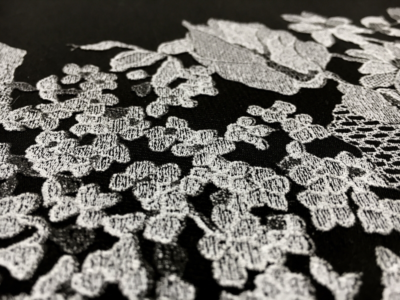 Polyester Silk Blend Double Face Appliqued Zibelline2