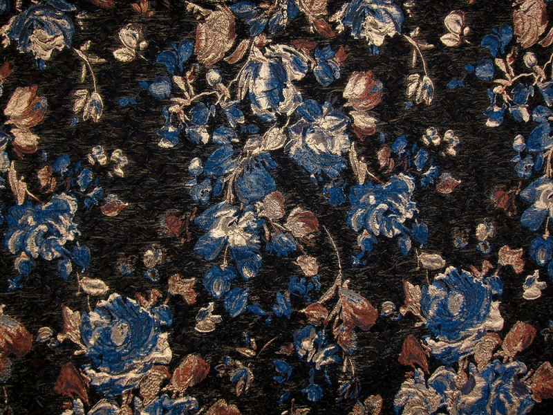 Silk Blend Metallic Floral Cloqué 0