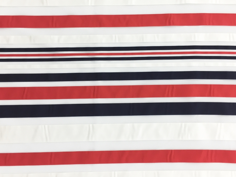 Viscose Blend Striped Organza0