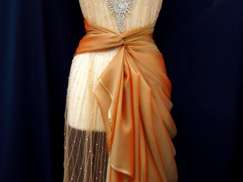 Marguerite Black Crystal Embroidered Tulle Panel2