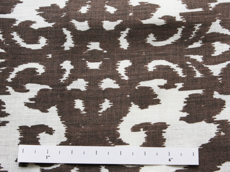 Linen Upholstery Ornamental Ikat Print2