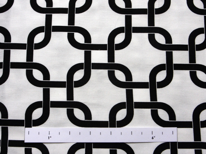 Cotton Canvas Geometric Knot Print1