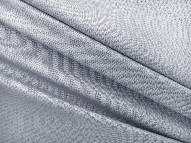 Cotton Blend Stretch Satin Barathea in Powder Blue0