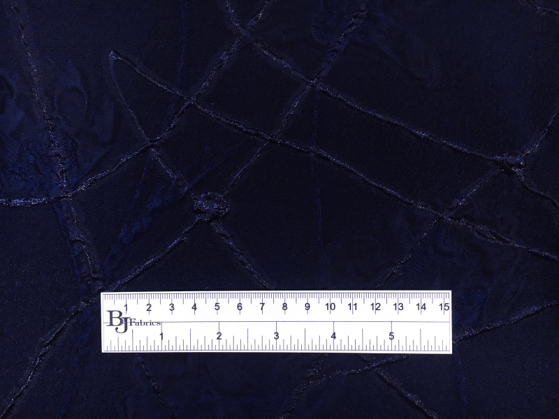 Silk Blend Metallic Organza with Abstract Lines and Floral Motifs1