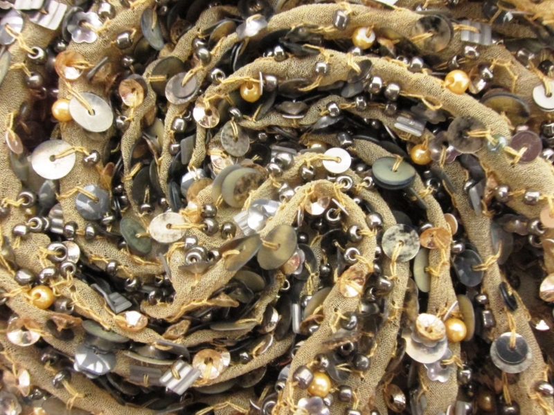 Novelty Sequins and Beads on Silk Chiffon2