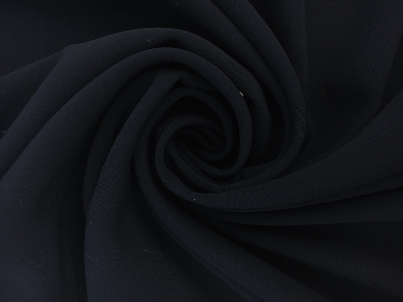 Polyester Stretch Crepe in Midnight Navy0