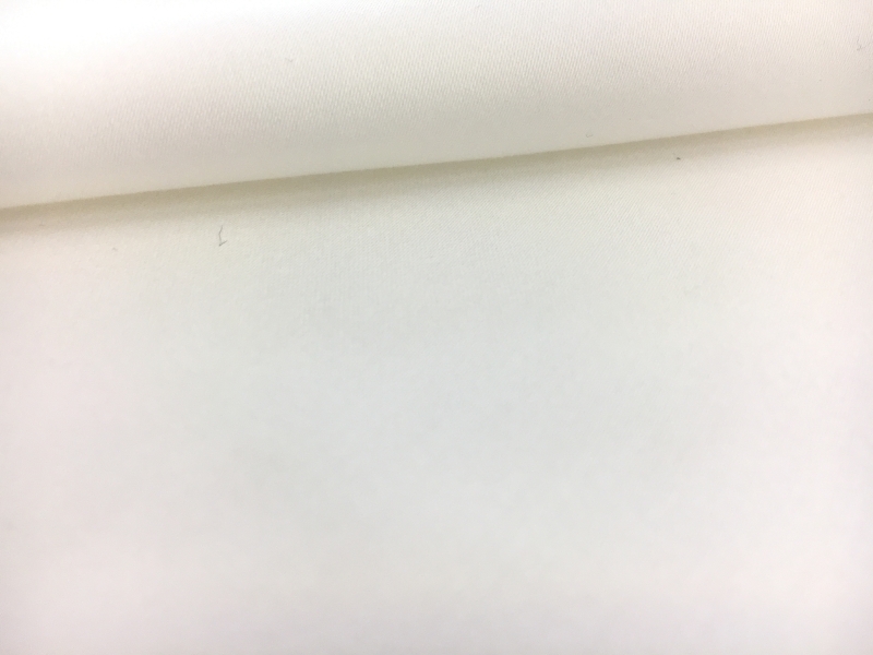 Cotton Blend Stretch Lightweight Sateen in White2