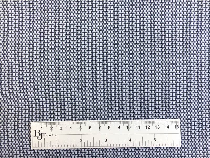 Cotton Oxford Dobby Shirting in Navy3