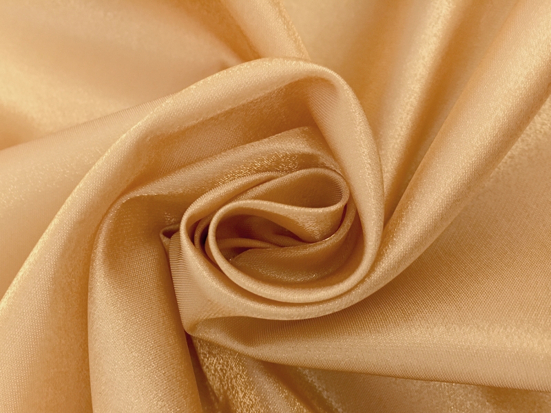 Metallic Polyester and Viscose Blend Satin Face Organza0
