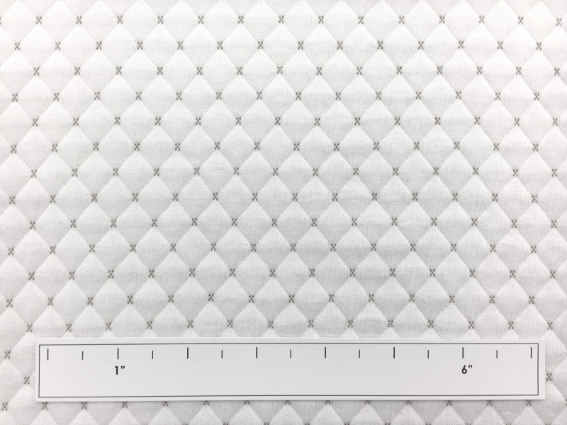 Quilted Novelty Knit in White2