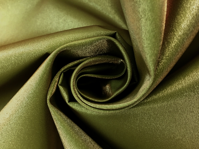 Metallic Polyester and Viscose Blend Satin Face Organza0