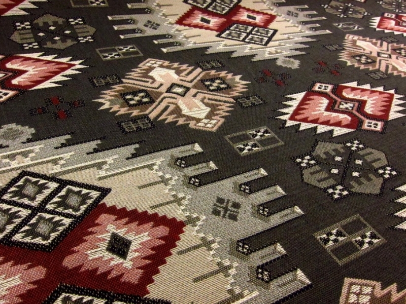 Cotton Blend Upholstery with Woven Native Pattern2