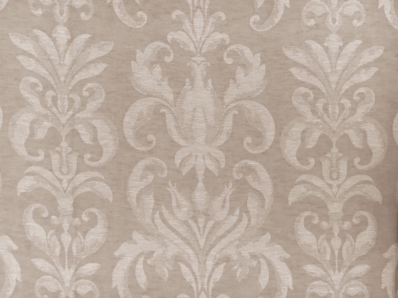 Poly Linen Double Gauze Filigree Damask in Blush0